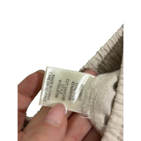 Max Studio London Linen Wide Leg Pant Minimalist Preppy Lagenlook Sustainable XS - Picture 3 of 5